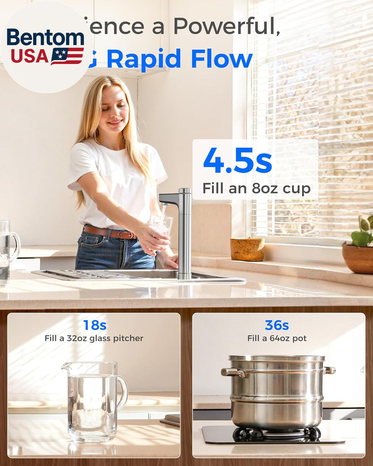 X12 Alkaline Mineral Reverse Osmosis System, NSF/ANSI 42&58&372 Certified, 1200