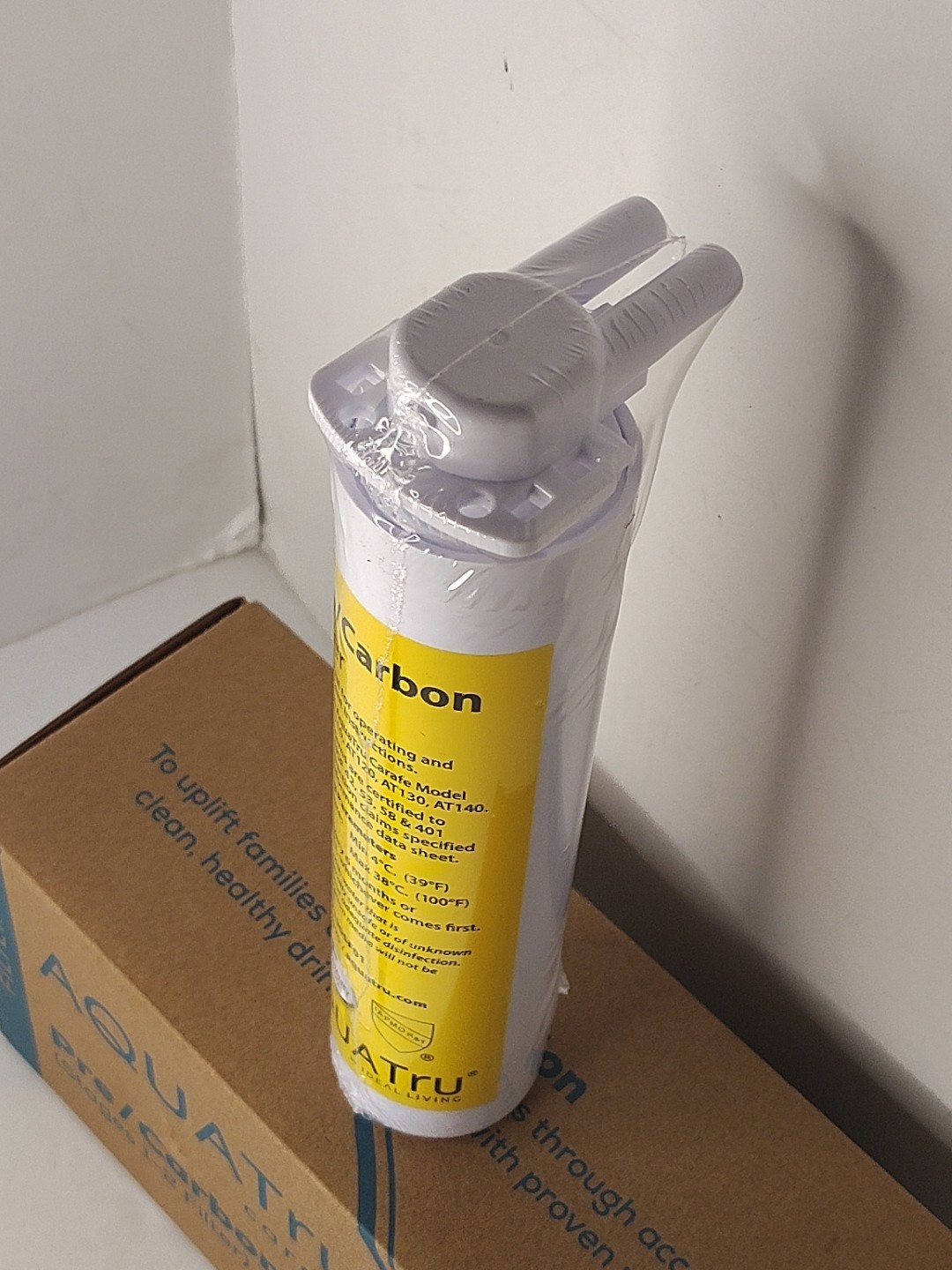 1 SEALED Aquatru Stage 1 & 2 Pre/Carbon Water Filter for Countertop CARAFE AT100