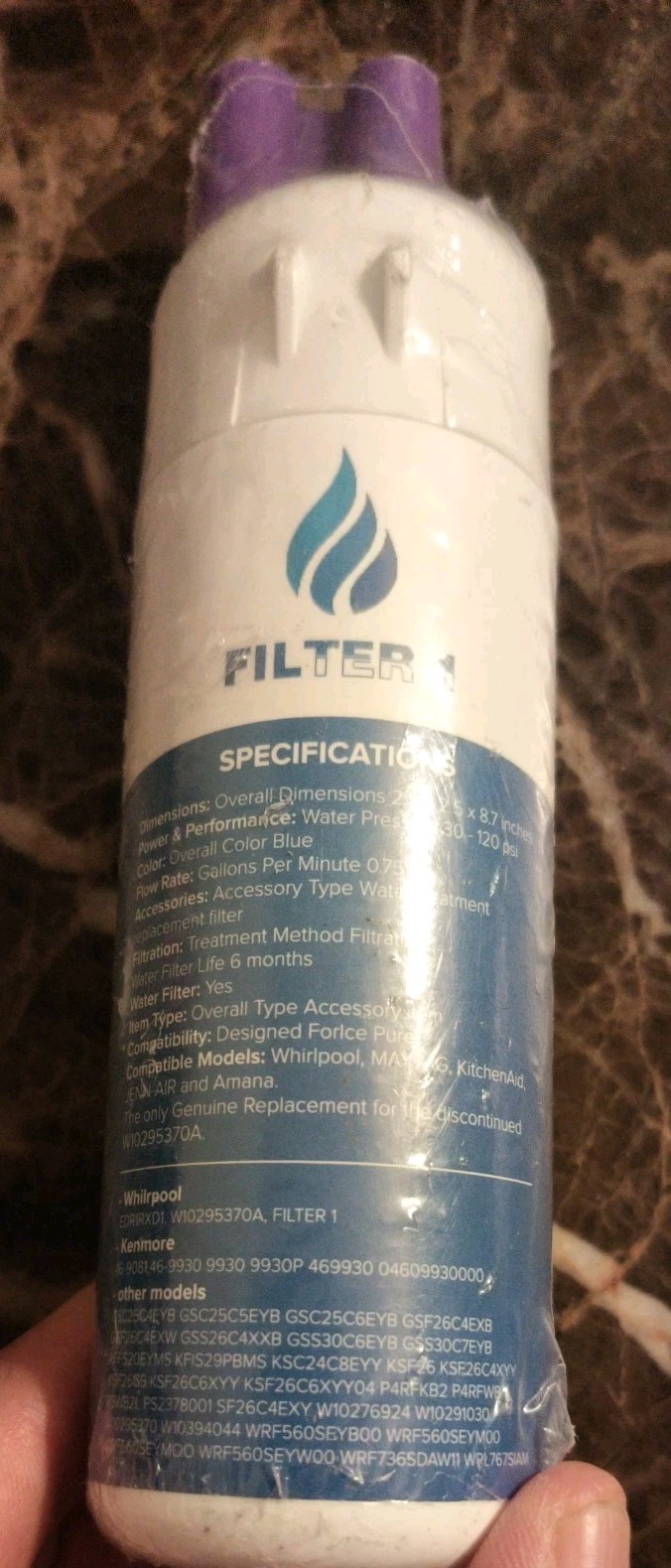 For Refrigerator Ice Replacement For W10295²370A EDR1²RXD1 Filter 1 9081（1PACK）