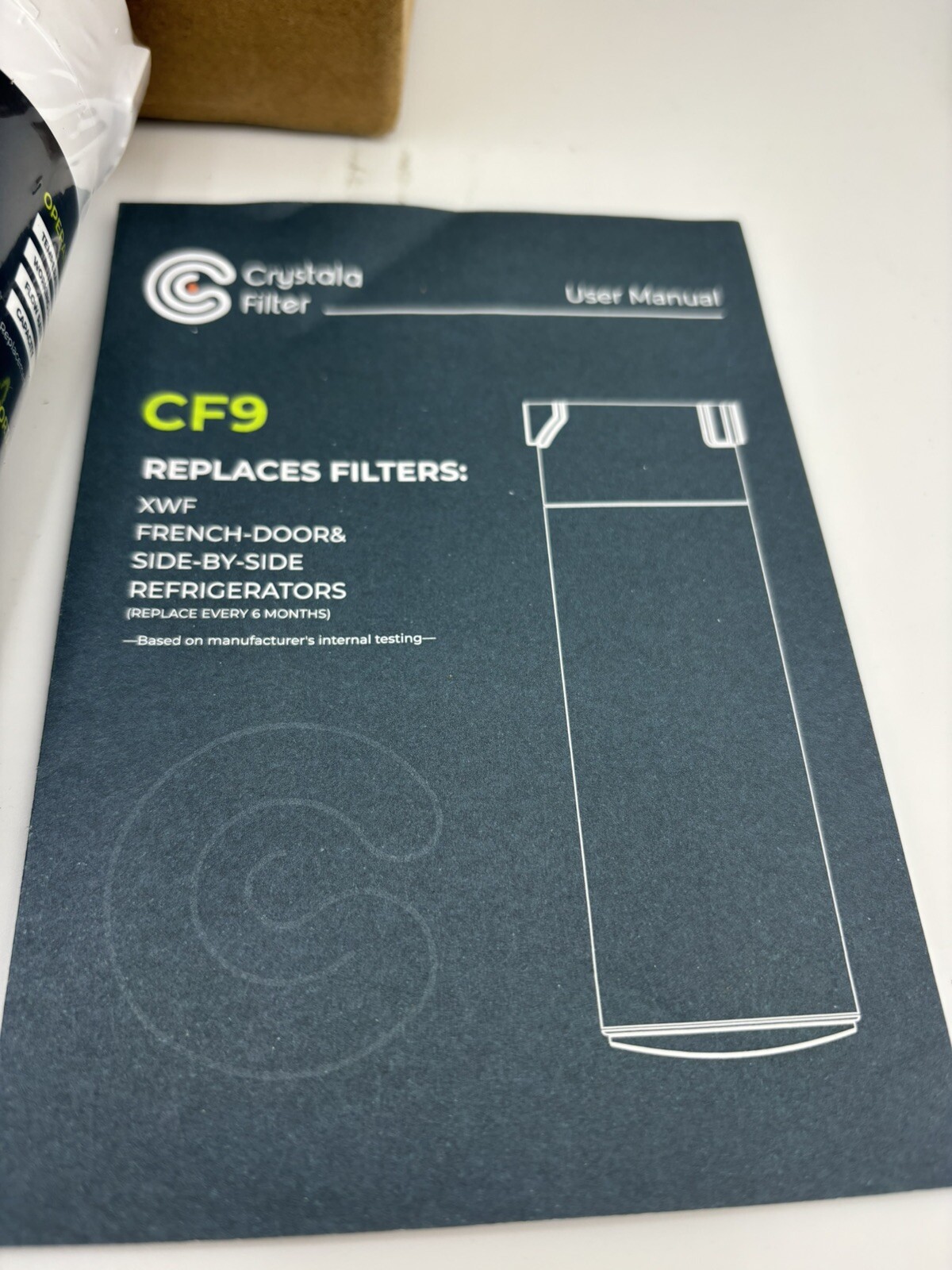 3PK Sealed Crystala CF9 Premium Refrigerator Water Filter For GE XWF French Door