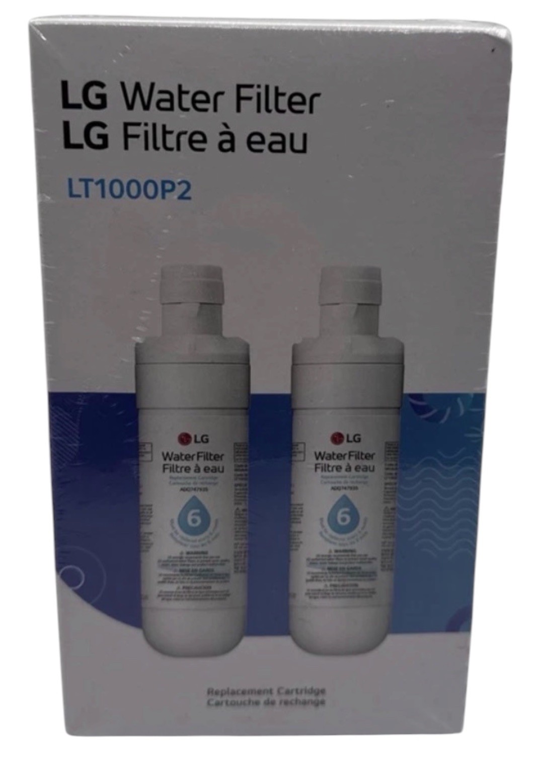 LG LT1000P2 6-Month 200 Gallon Refrigerator Replacement Water Filter 2 Pack