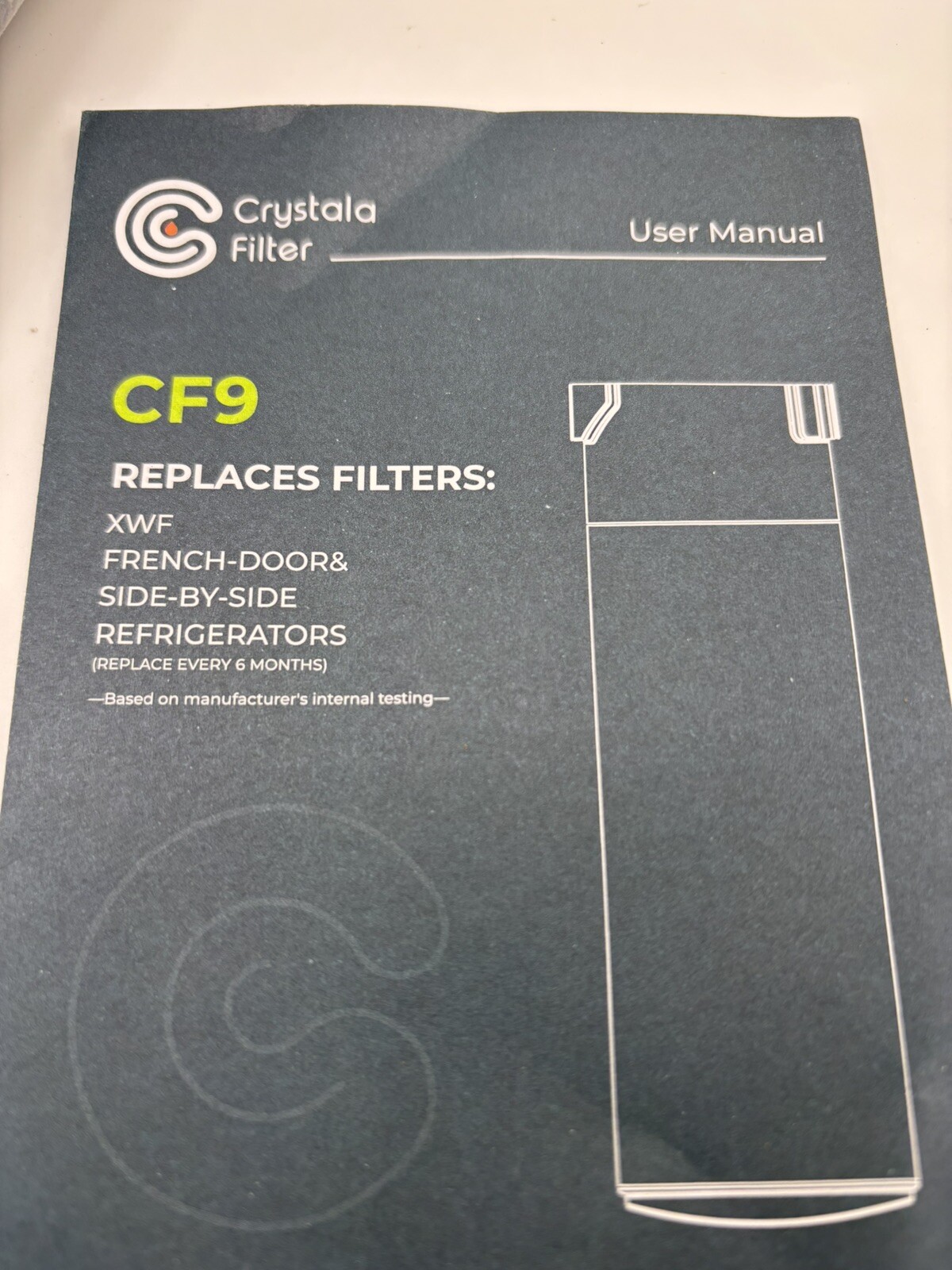 3PK Sealed Crystala CF9 Premium Refrigerator Water Filter For GE XWF French Door