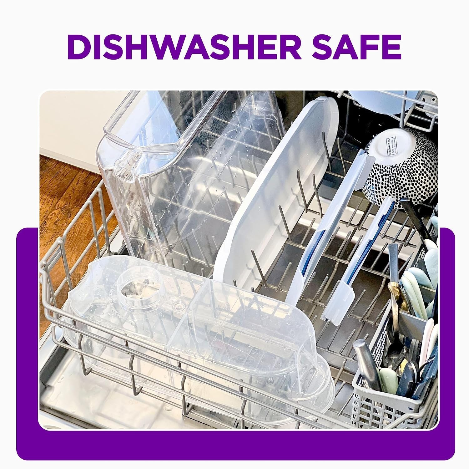 30-Cup Water Filter Dispenser 2-in-1 Filtration Dishwasher Safe White Blue