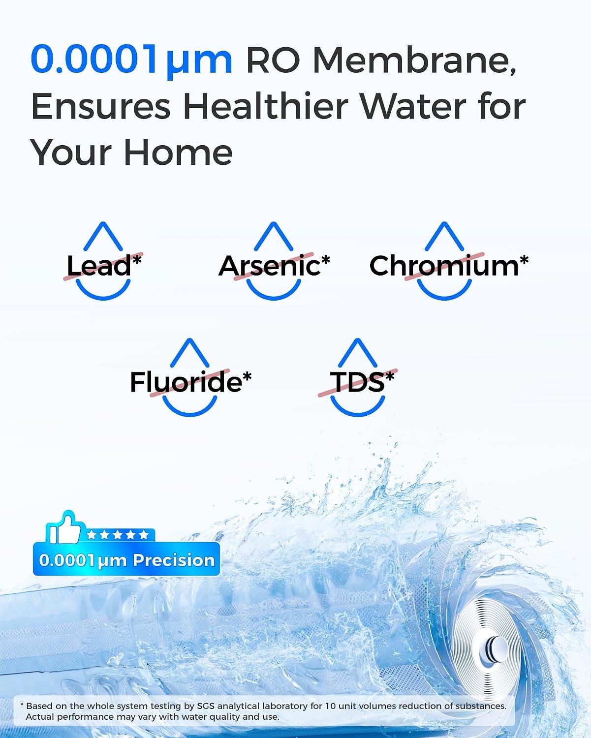Waterdrop WD-G3-N2RO Filter, Replacement for WD-G3-W Reverse Osmosis System