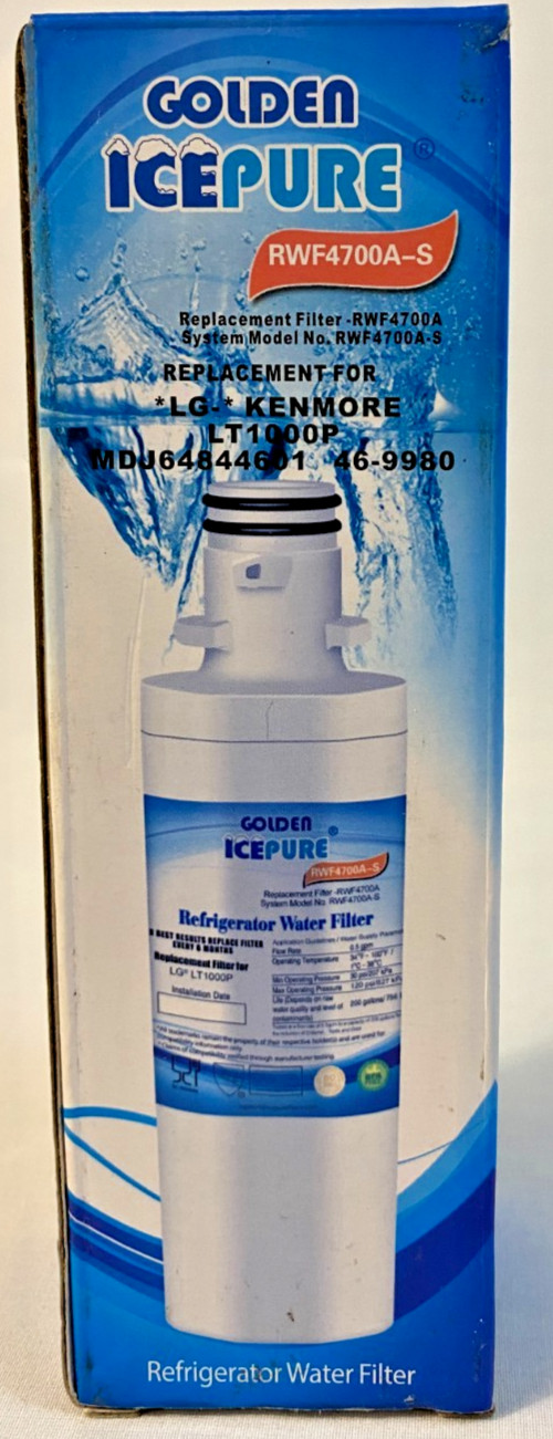 Golden Icepure RWF4700A-S Refrigerator Water Filter Replacement LG Kenmore