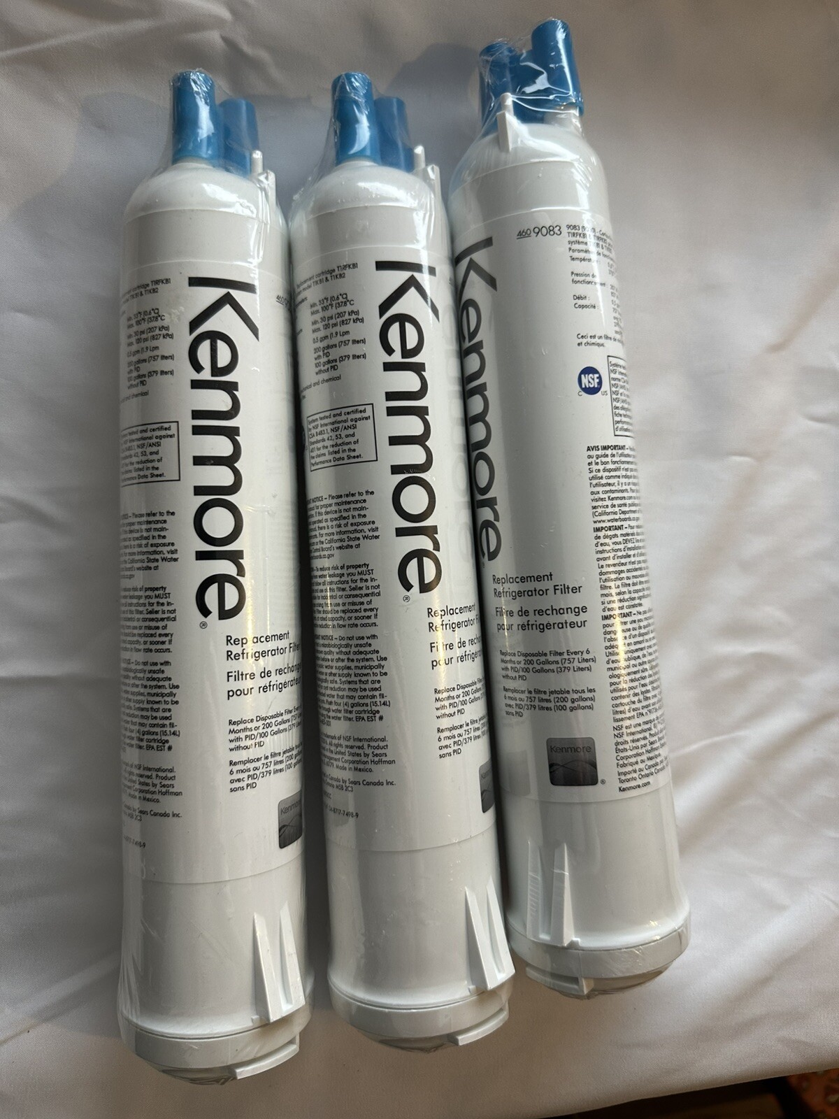 3Packs Kenmore 9083 469083 9020 Replacement Refrigerator Cartridge Water Filter