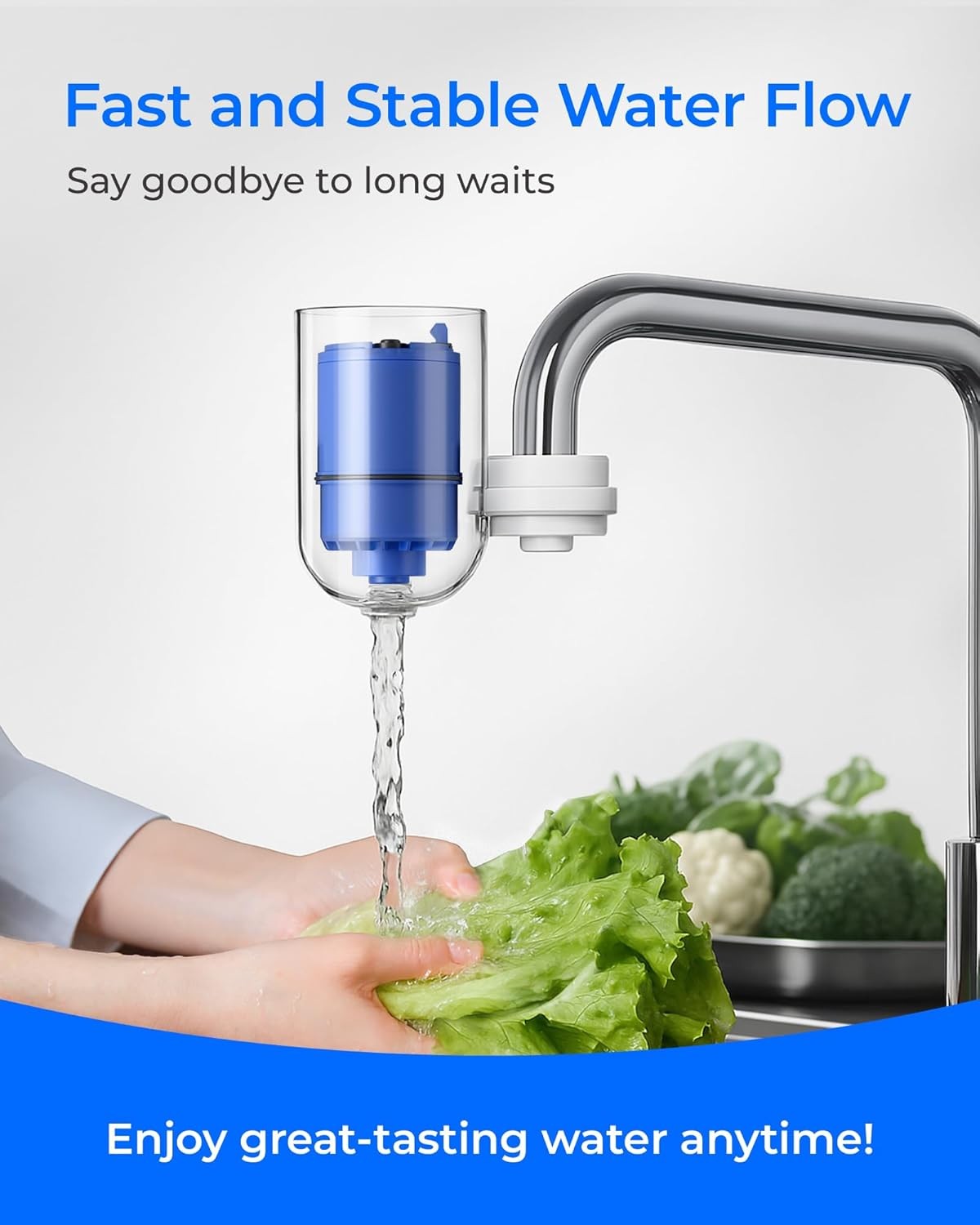 Waterdrop Faucet Water Filter, Compatible with All PUR 6 pack