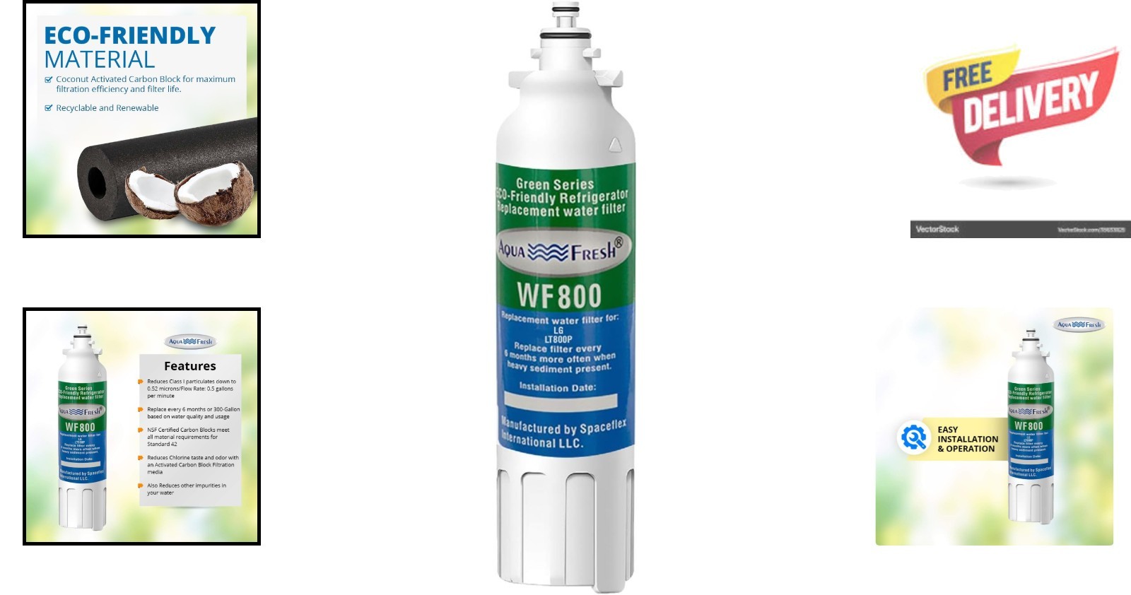 Replacement Water Filter for LG LT800P – Pure Water, Advanced Filtration Tech