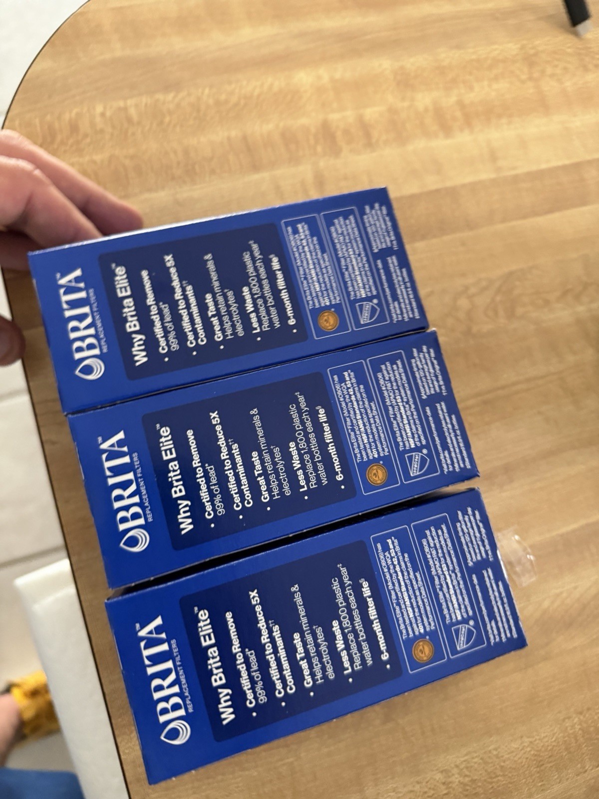 3 Brita Replace Elite Water Filter Filters 3X Contaminants Lasts 6 Months