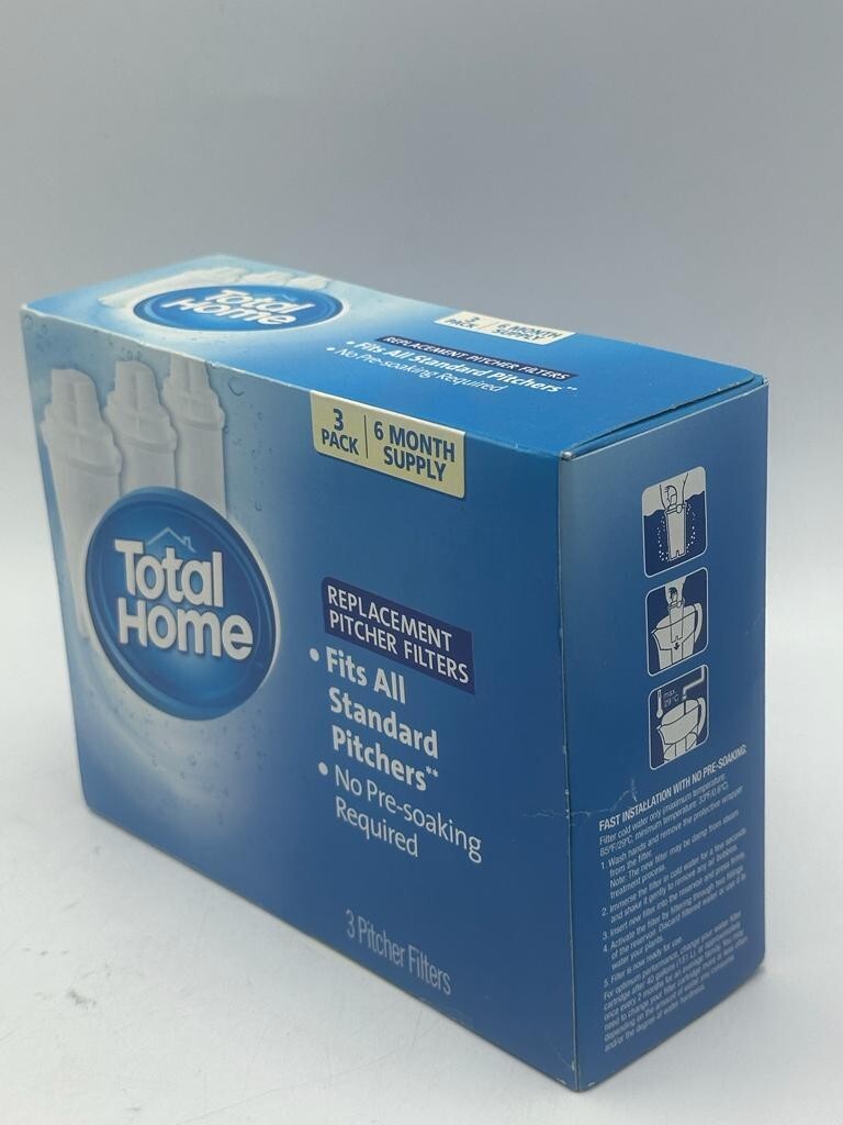 Total Home Replacement Pitcher Filters – 3-pack – 6 Months Supply