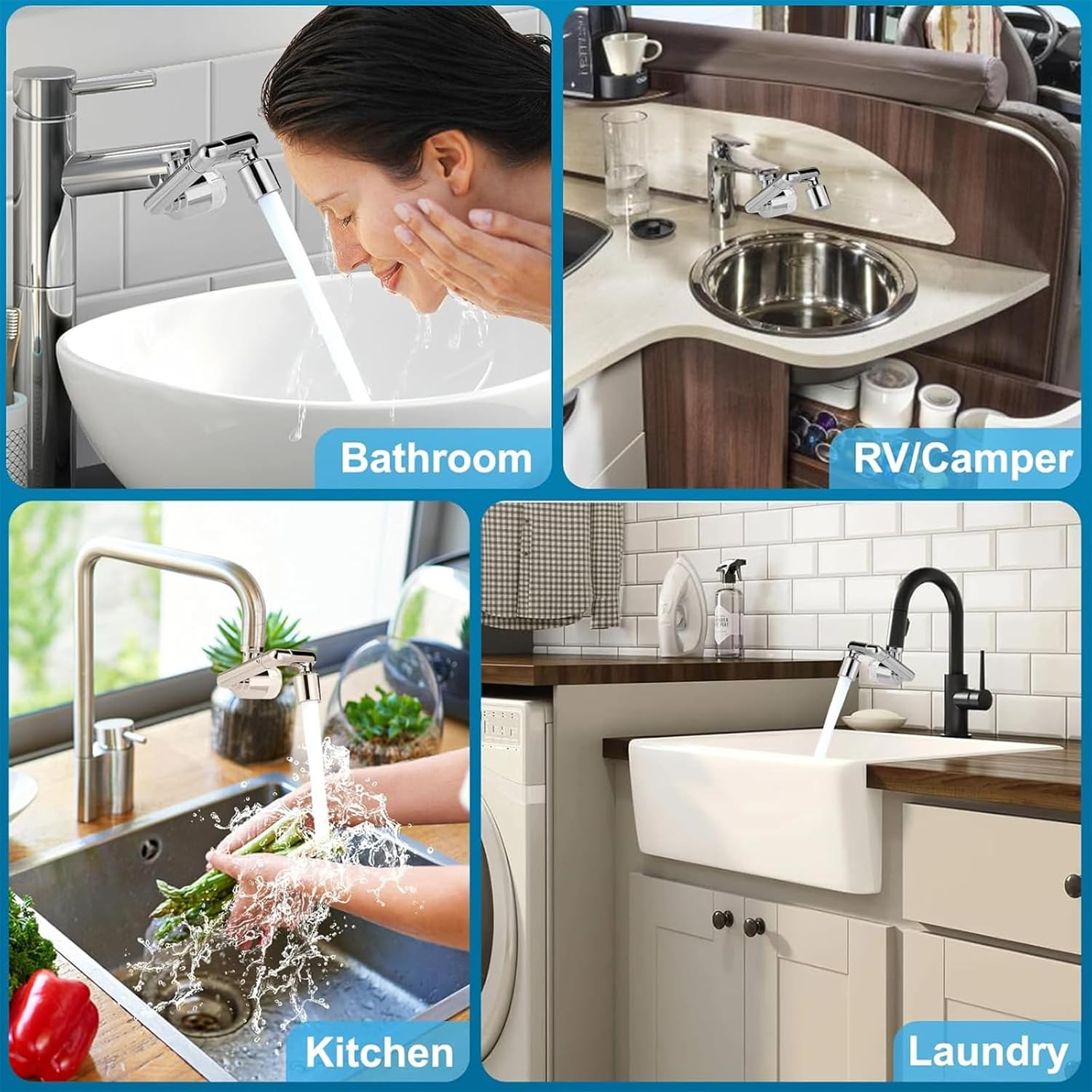 8 PCS Faucet Filter Cartridge for Kitchen Bathroom Sink 4 PP Cotton 4 Carbon