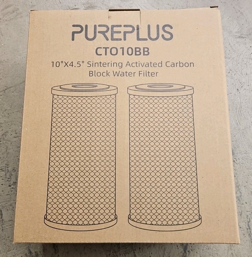 5 Micron 10″ x 4.5″ Whole House CTO Coconut Shell Activated Carbon – 2 PACK