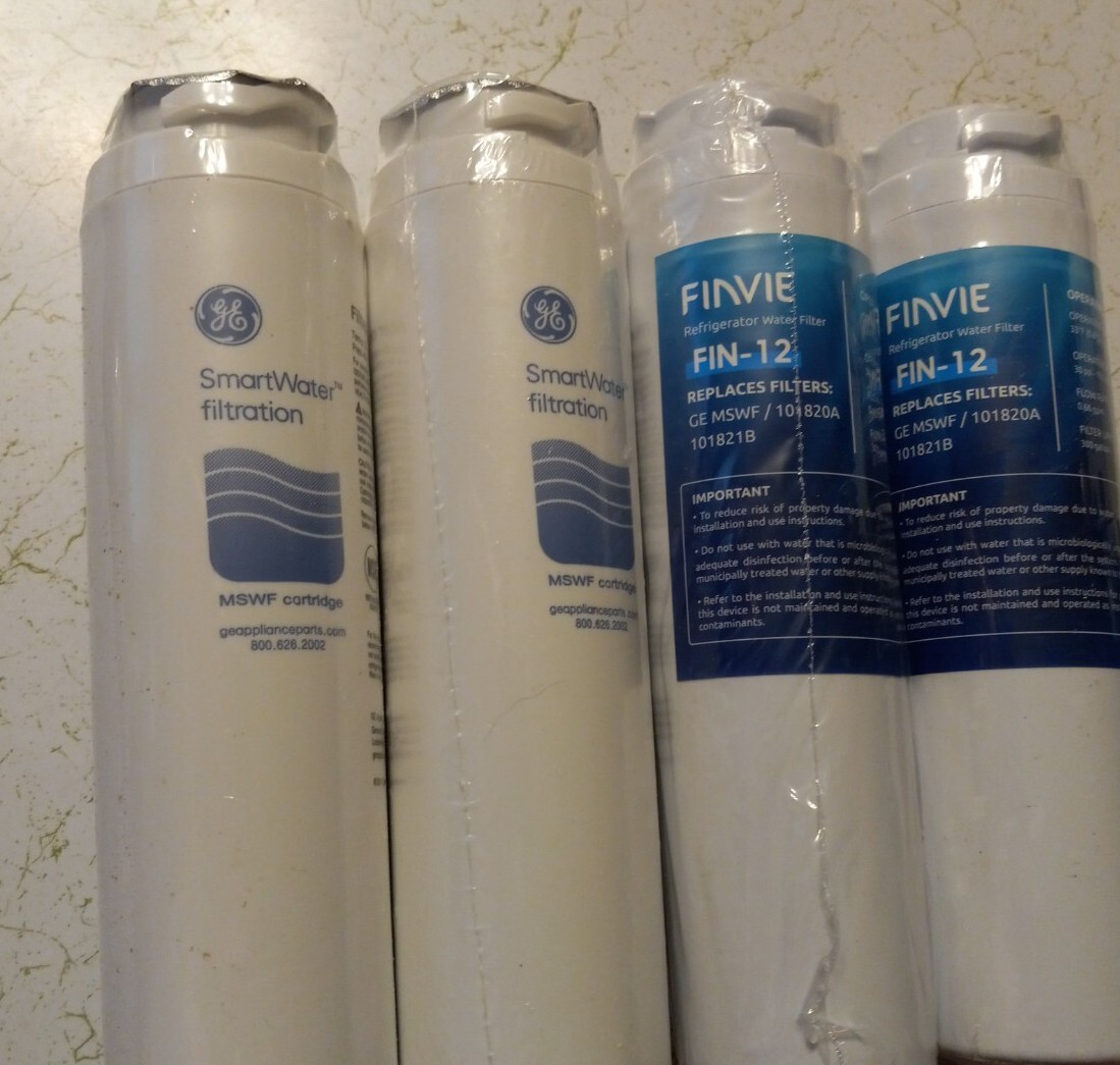 GE & Finvie Replacement Refrigerator Water Filters MSWF Lot Of 4(2 Without…