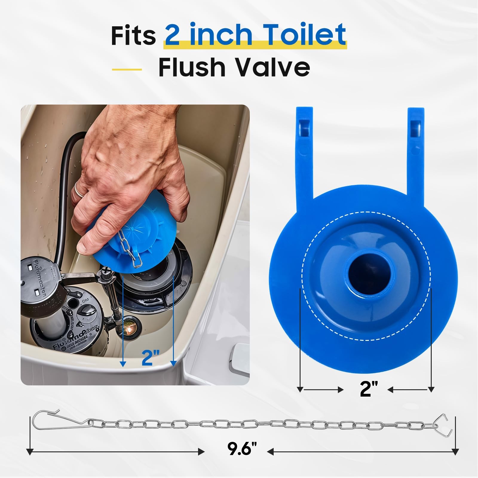 Universal Toilet Flapper Replacement Kit: 2 Inch Toilet Tank Flapper 2 Stainl…