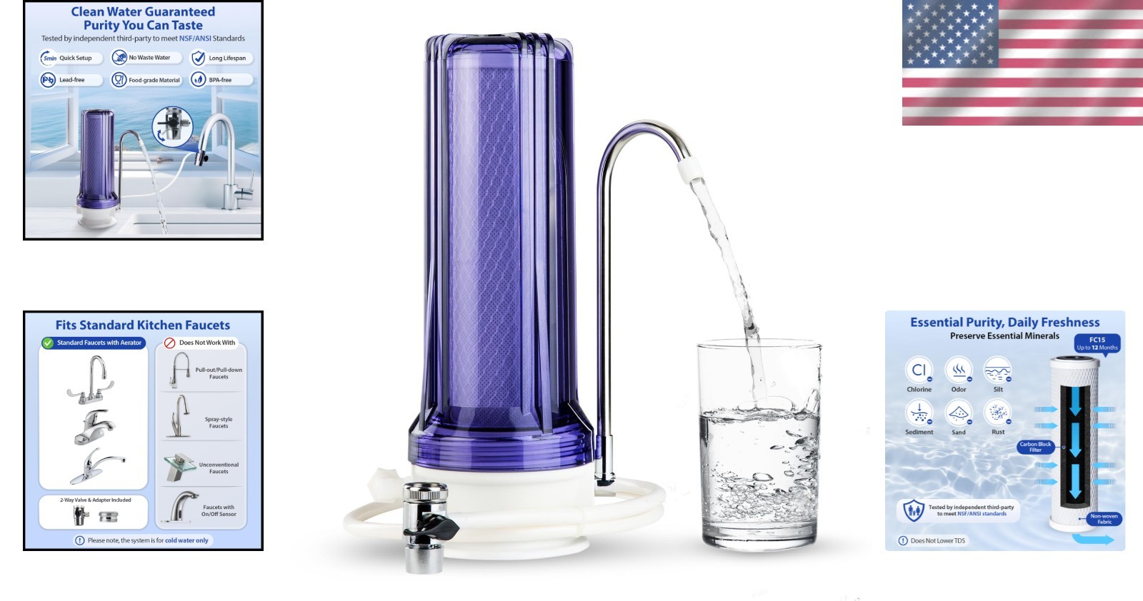 NSF Certified Portable Drinking Water Filtration System – Easy Installation, 6×6