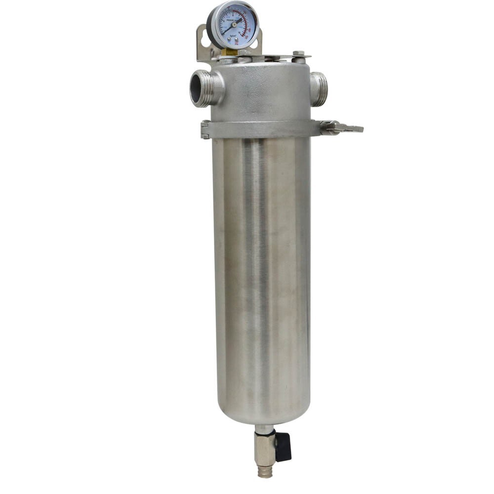 1 Inlet 10in 304 Stainless Steel Front Filter w/ 40μm Filter Screen 8000L/h
