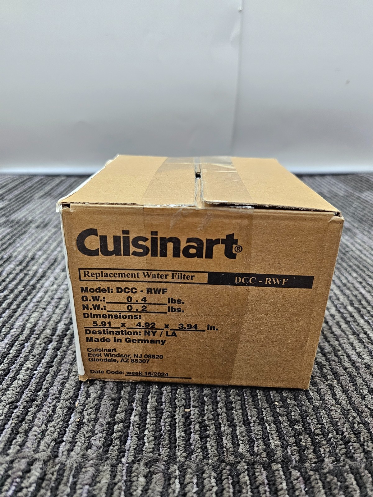 (QTY 12) Cuisinart DCC-RWF Replacement Charcoal Water Filter White