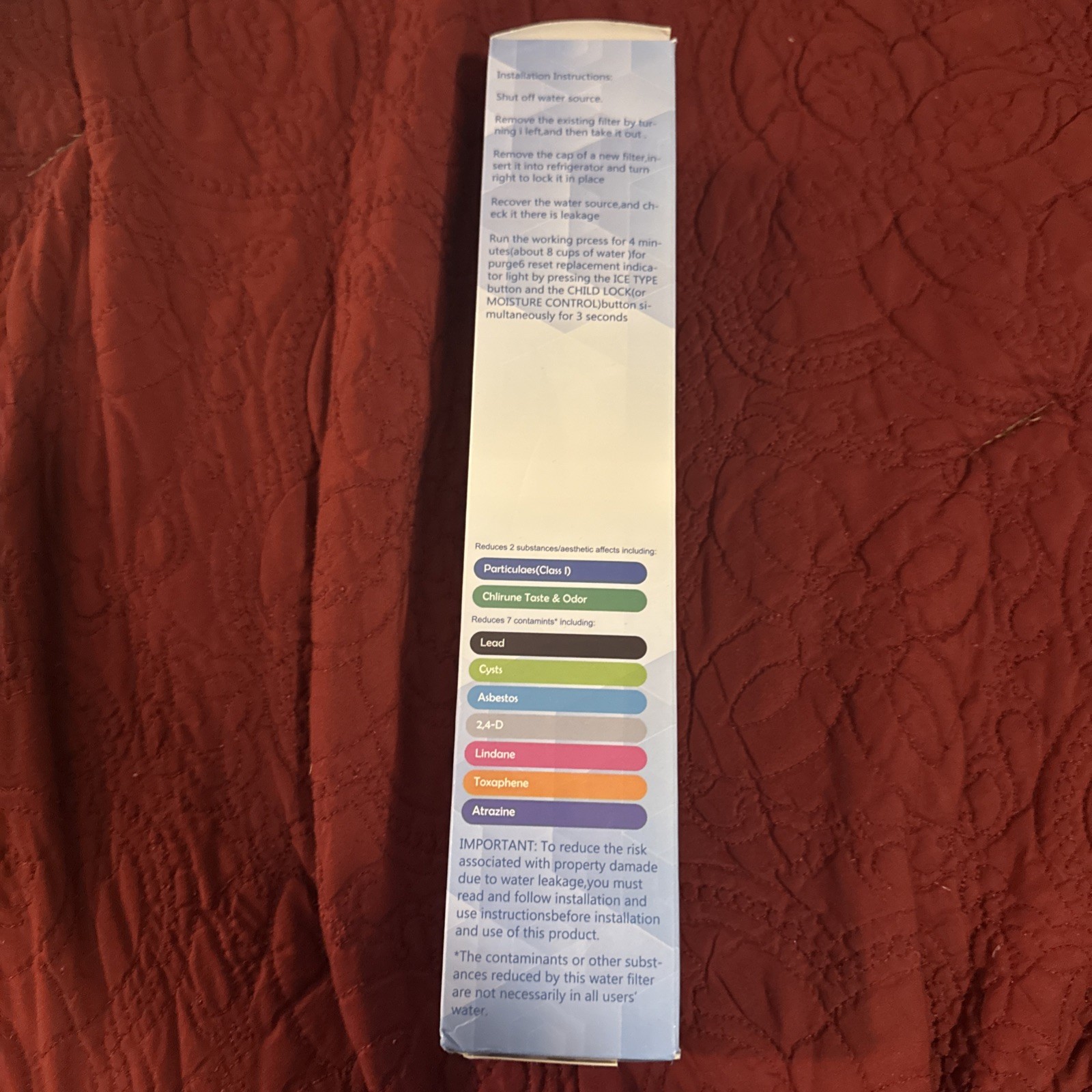 Waten H20 4396841 *4396710 Water Replacement Filter 3 EDR3RXD1 Brand New Sealed