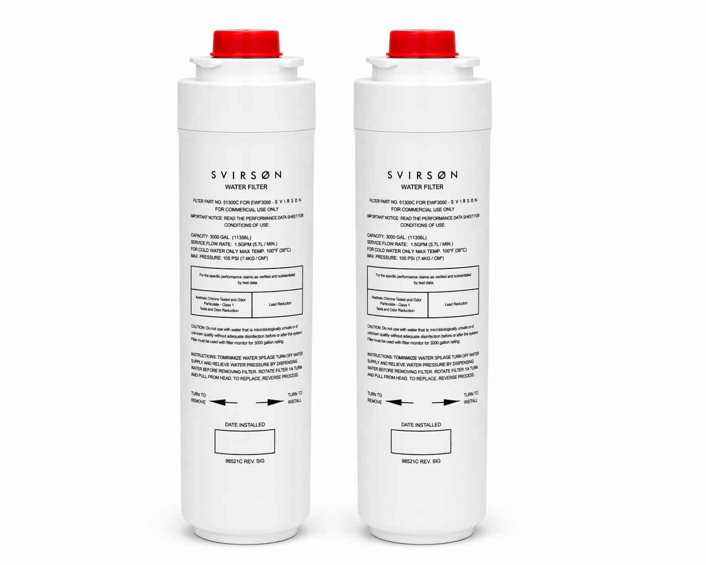 51300C Water Filter Replacement for Elkay EWF3000 | 2 Pack | US Stock