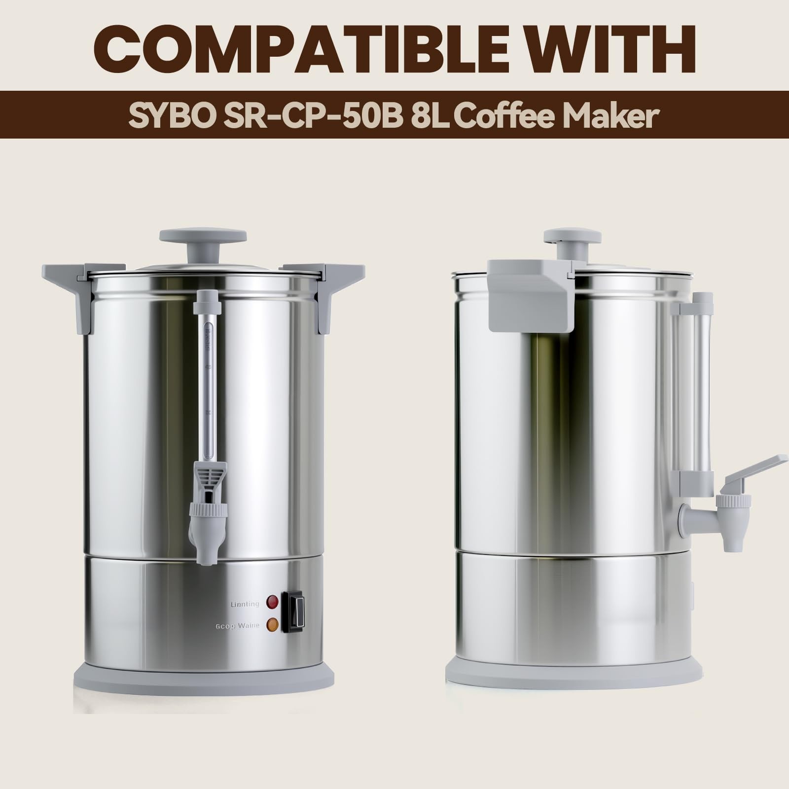 Large Coffee Filters Compatible with Sybo Commercial Maker, 120 for 8L