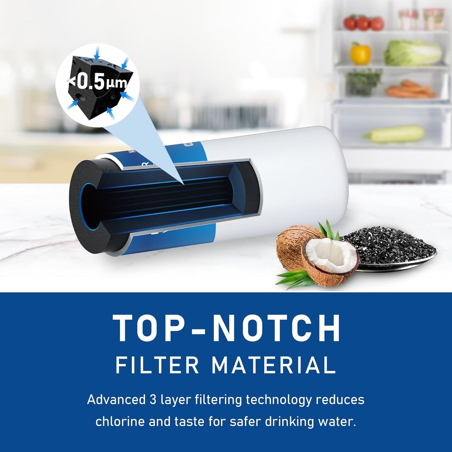 2x Wf3cb Water Filter Replacement For Frigidaire Puresource3, Th-04, 9″ Height