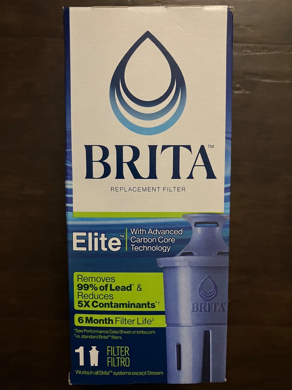 BRITA Elite Replacement Filter 1 Filter (BRAND NEW FACTORY SEALED IN BOX)