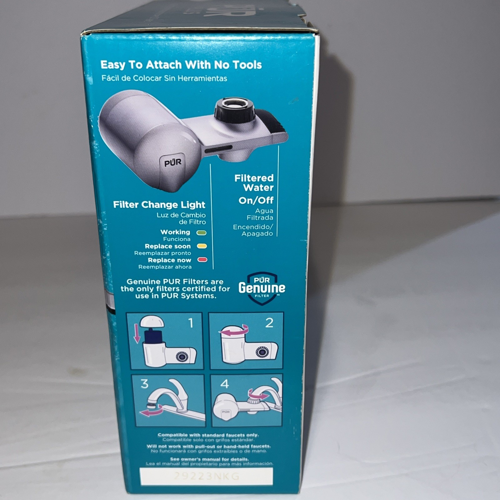 PUR PLUS Mineral Core Faucet Mt Water Filtration System Metallic Gray W/ Filter