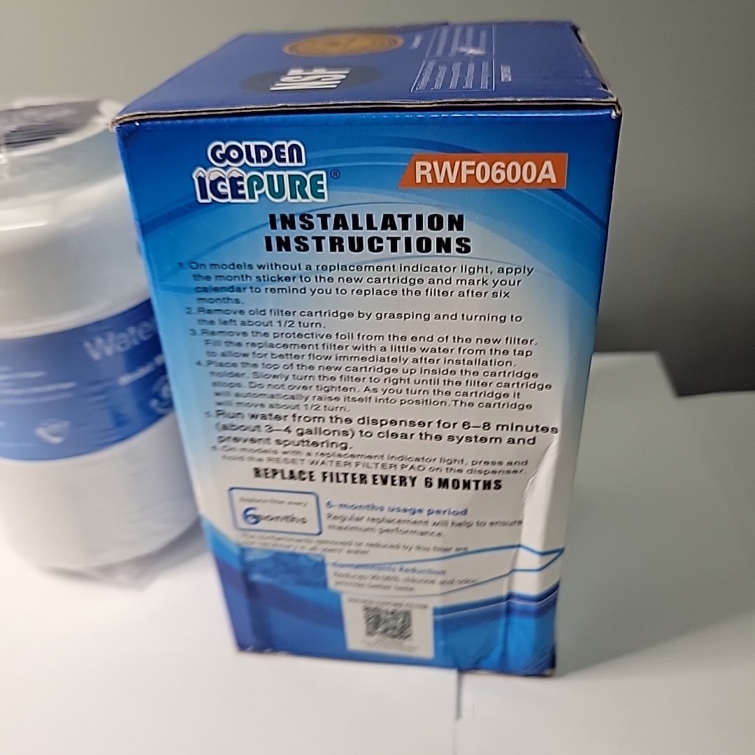 Waterdrop Golden Water Filters Replacement for GE® MWF®, SmartWater® MWFP 3 Pack