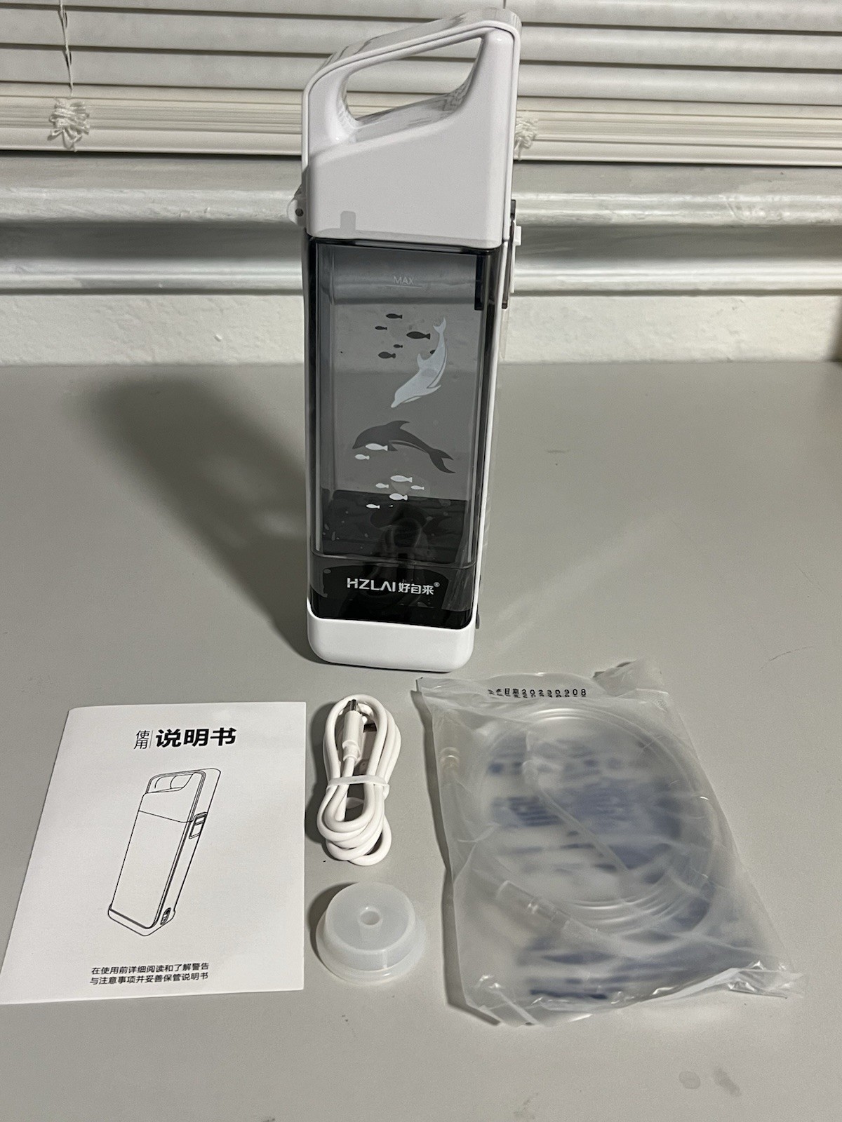 Hydrogen Water Bottle Generator, 2 in 1 Hydroh Hydrogen Nasal Oxygen Tube i8