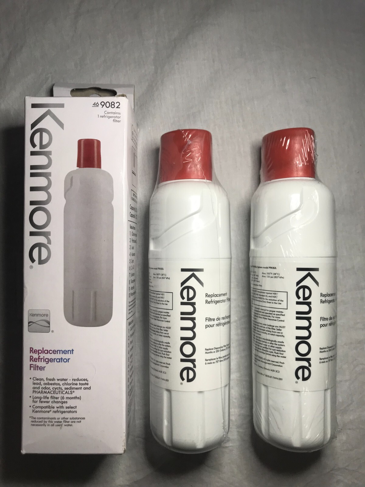 Kenmore 9082 Replacement Refrigerator water Filter for Kenmore 46-9082 2 Pack