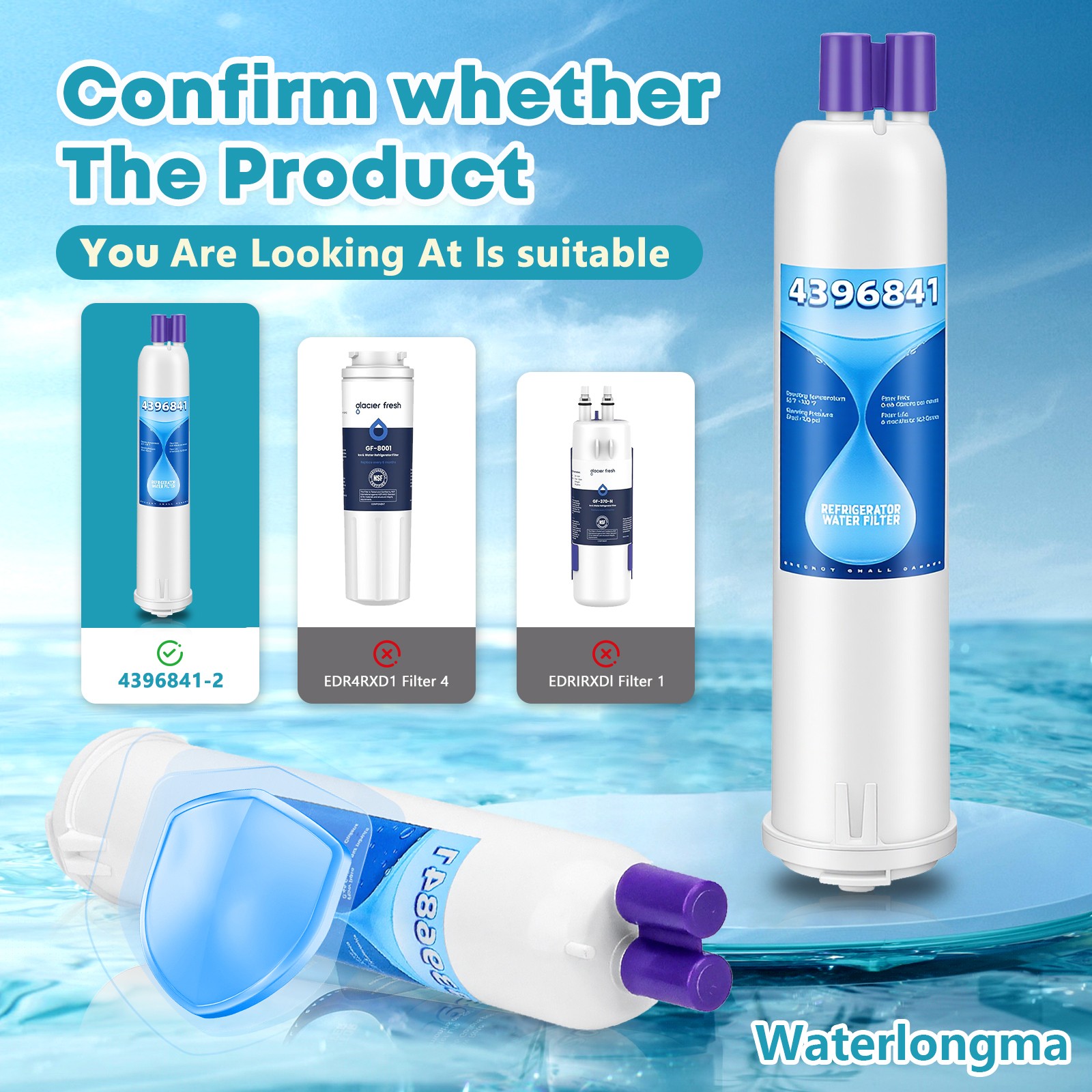 Refrigerator Water Filter Lot of 4 New W10121145 CF-004 46-9083 46-9030 GP003