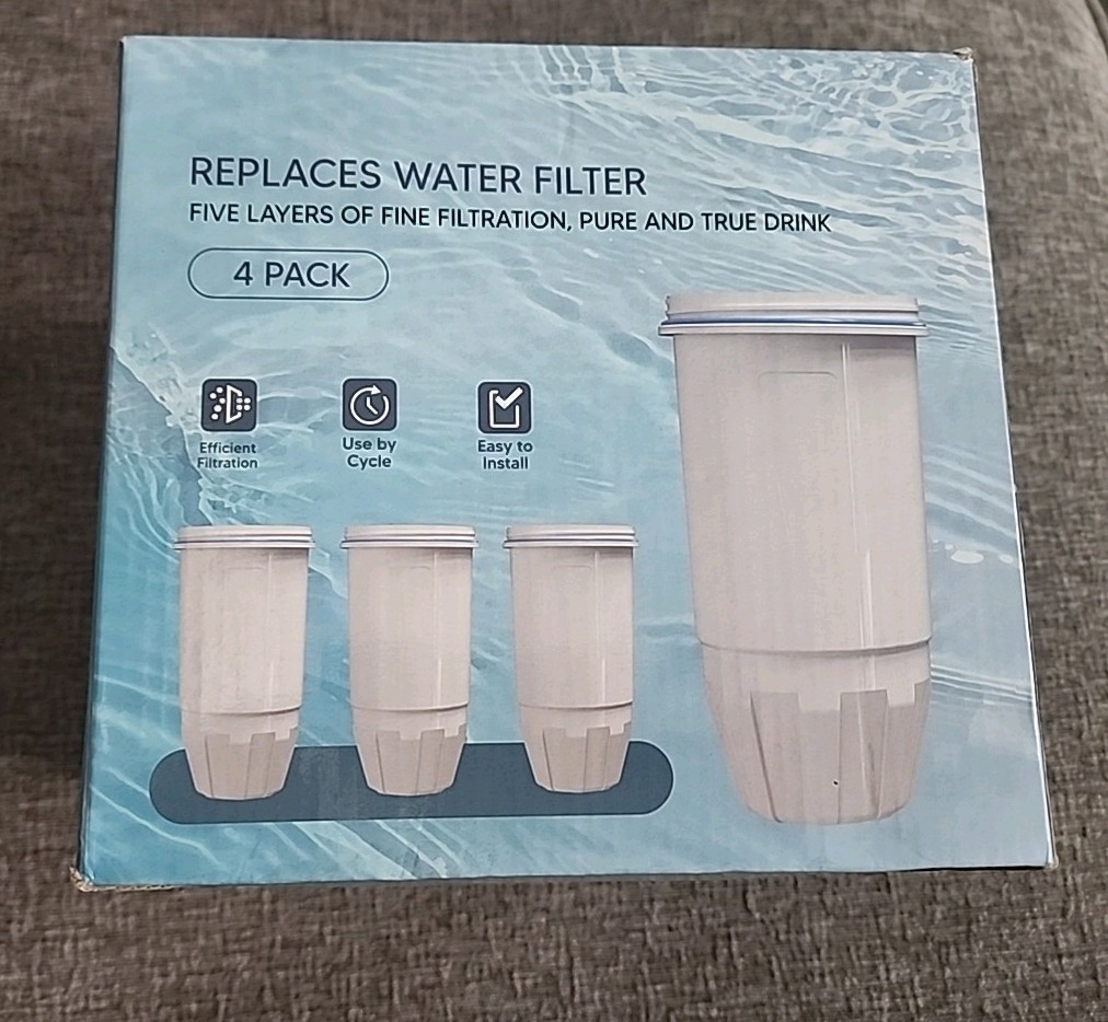 Water Filter Replacement 4 Pack Fit for Zero Pitcher and Dispenser ZR-001 ZR-017