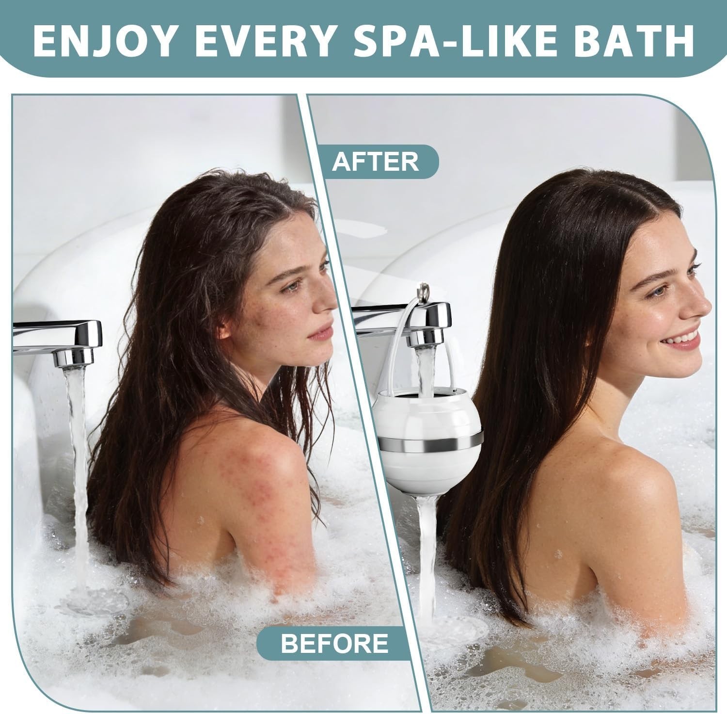 Bathtub Water Filter for Softer Skin & Hair, 8 Stages 2,500 Gal of Filtration