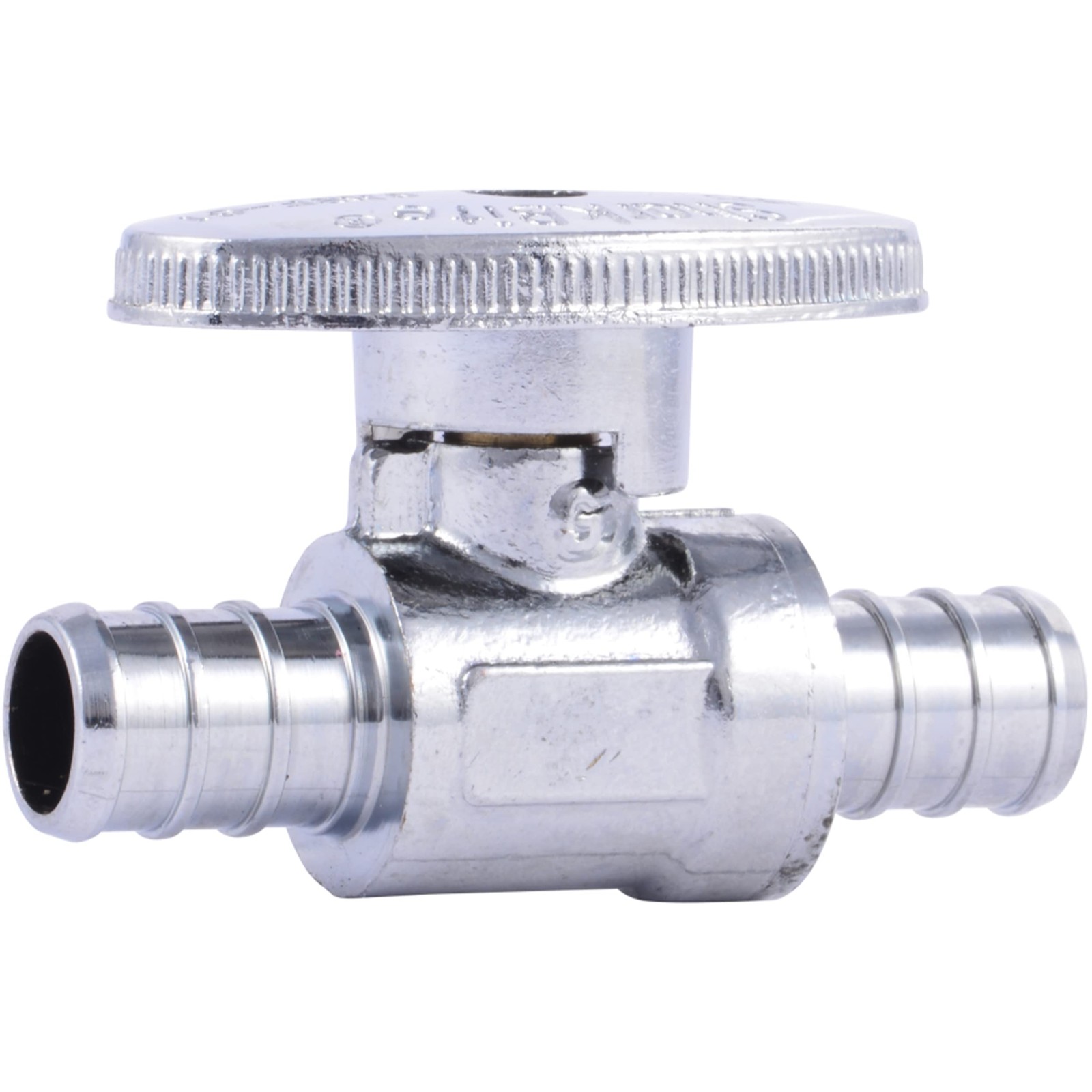 1/2 Inch Crimp Multi-Turn Straight Stop Brass Plumbing Fitting PEX Pipe, PE-RT