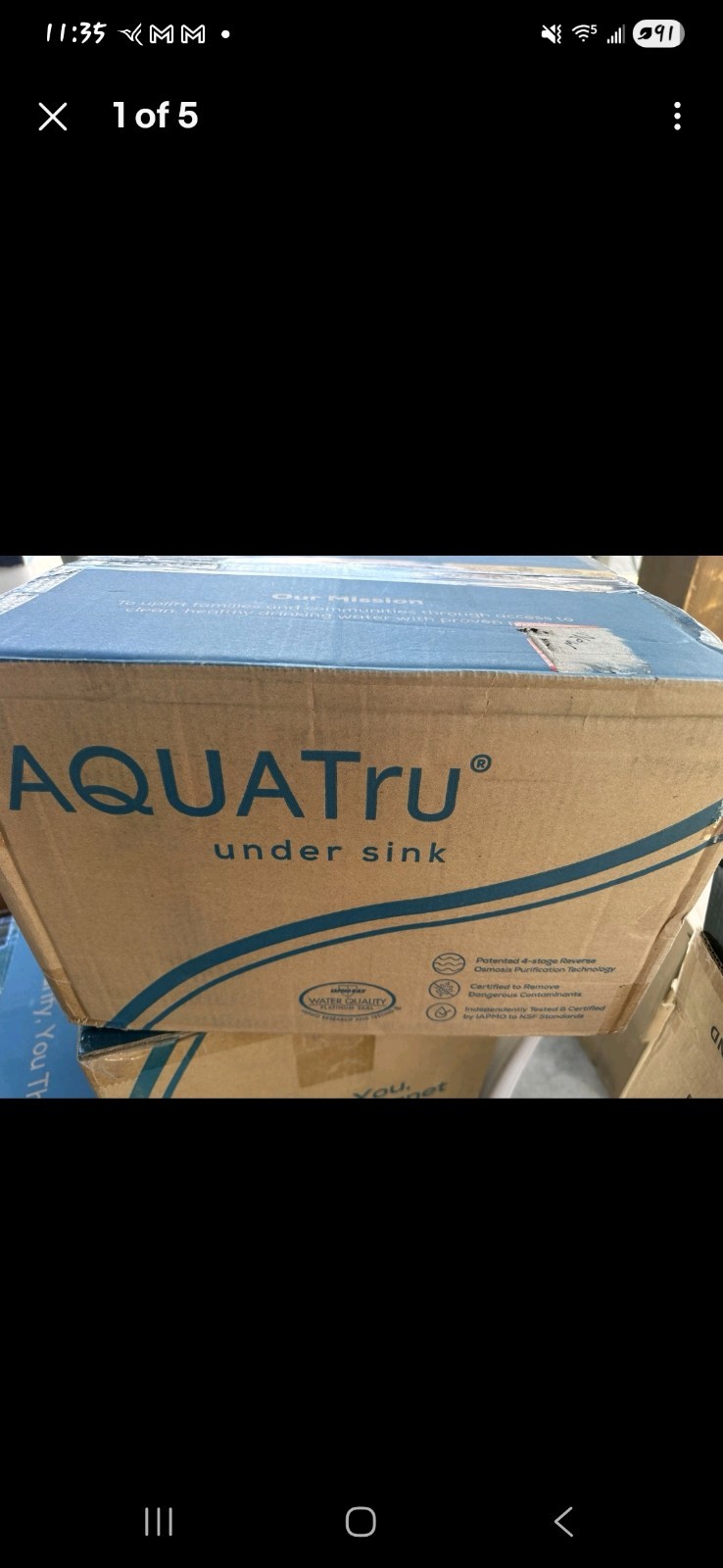 AquaTru Stage Reverse Osmosis Filter System Under Sink Purification NEW COMPLETE