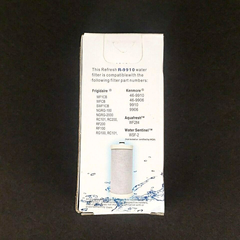 Refresh R-9910 Water Filter Frigidaire Kenmore Aquafresh Water Sentinel