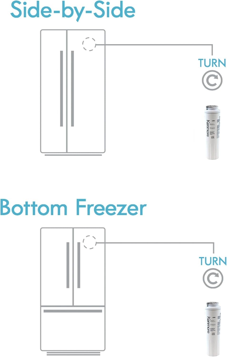 4PK 4396395 9084 46-9084 UKF-8001AXX Refrigerator Water Filter 4 RFC0900A 469006