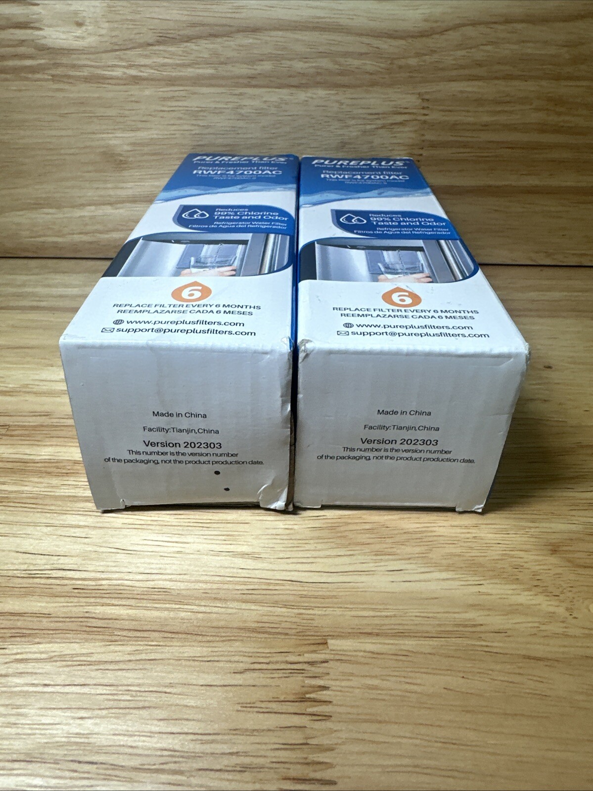 PurePlus RWF4700AC Water Filter 2 Pack & AF004 Carbon Air Filter 2 pack