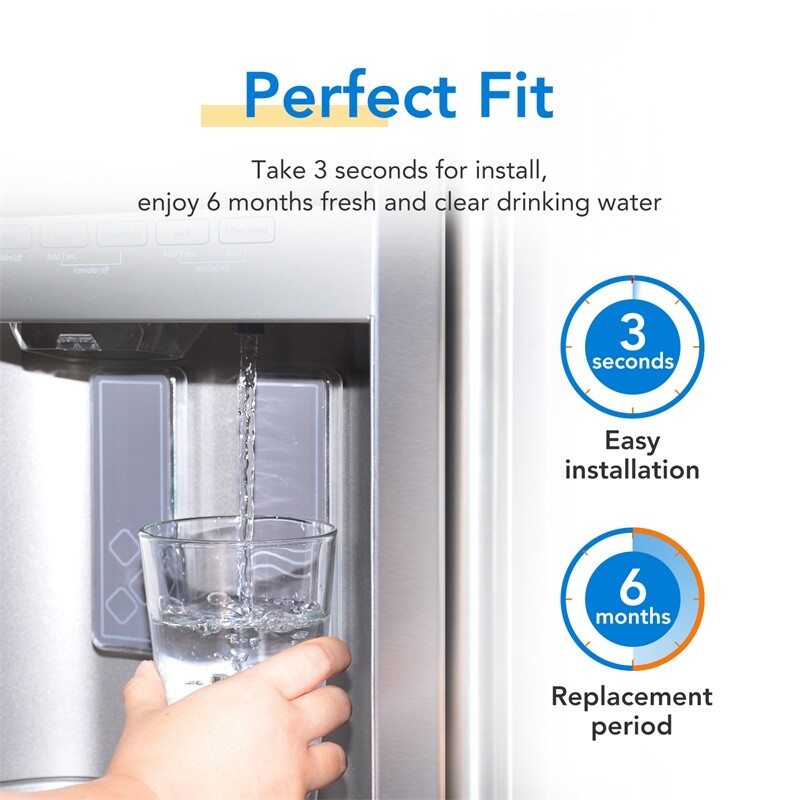 4 PACK Fit For LG LT1000P ADQ747935 MDJ64844601 Water Filter Air Filter Icepure
