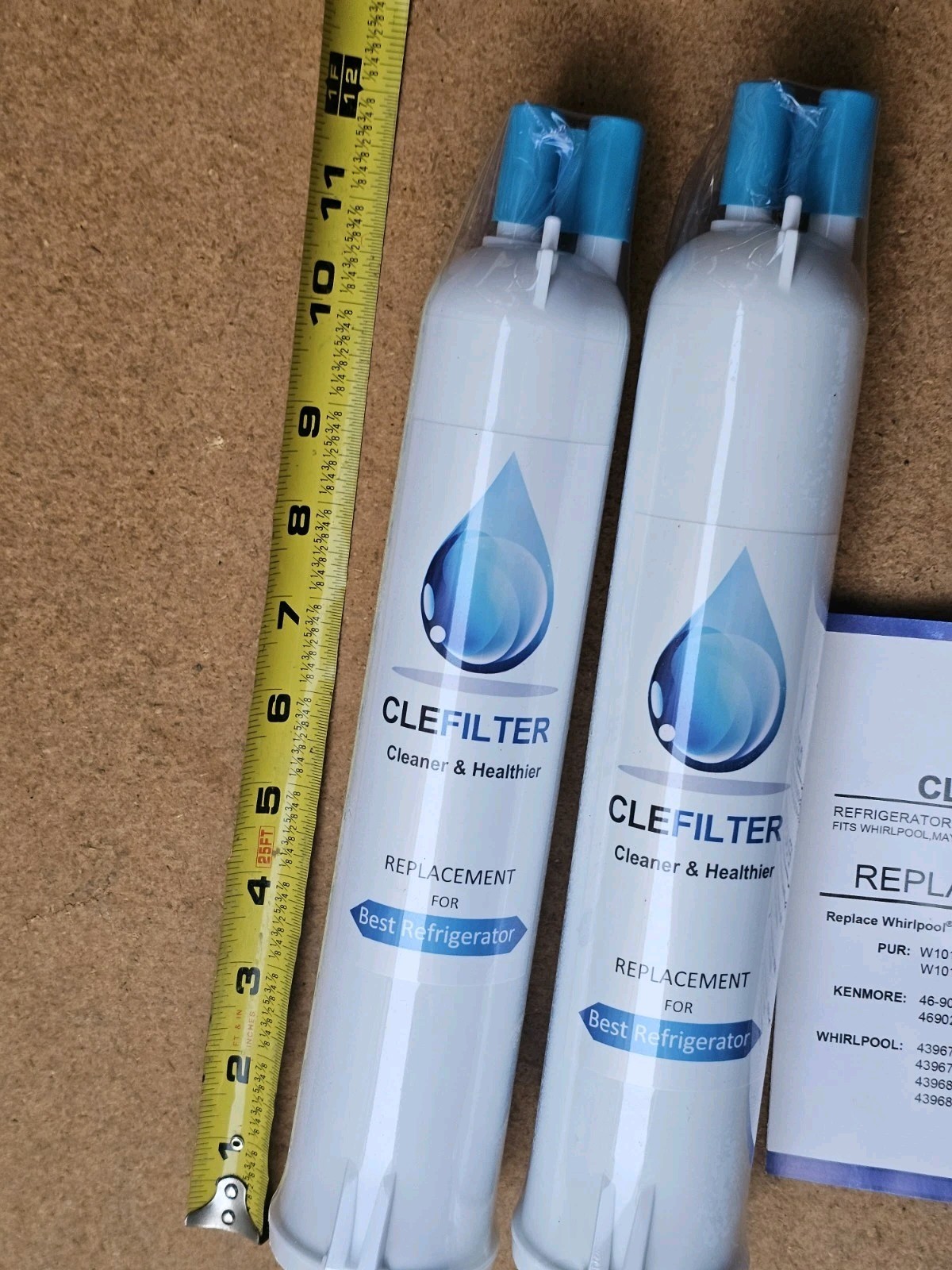 2 CleFilter 6 Month Replacement Water Filters new in seal