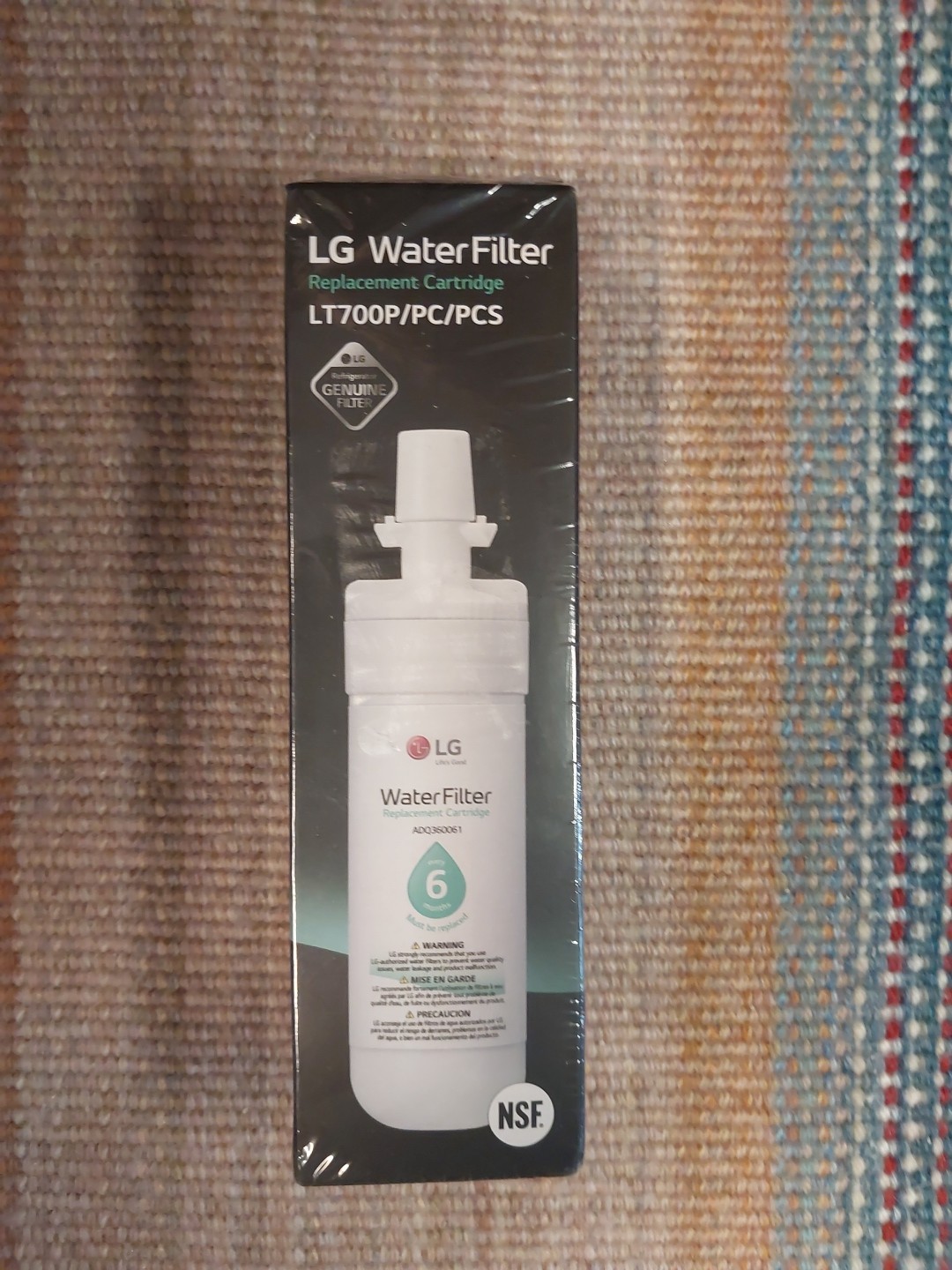 New Genuine LG LT700P/PC/PCS Refrigerator Replacement Water Filter ADQ360061