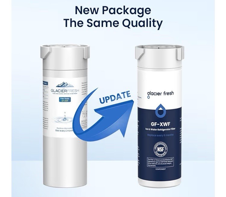 2 Pack Lot GLACIER FRESH GF-XWF for GE Refrigerator Water Filter Replacement