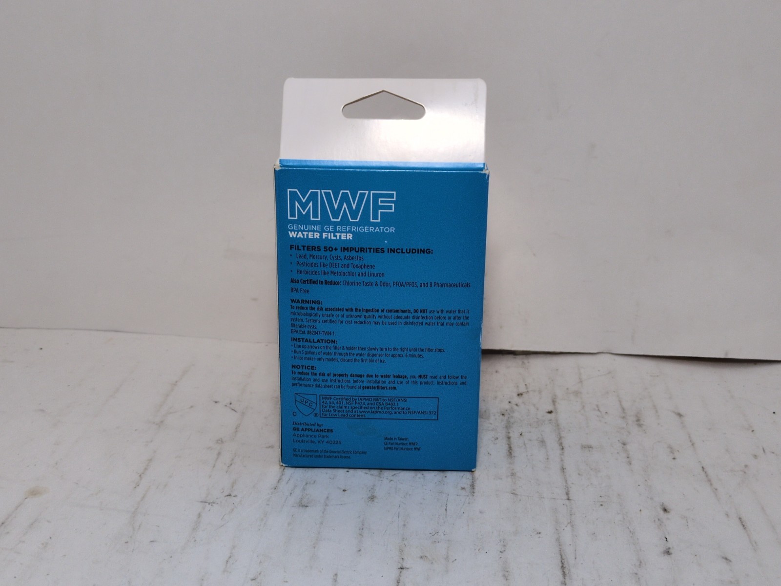 GE Appliances MWF Replacement Refrigerator Water Filter Sealed New