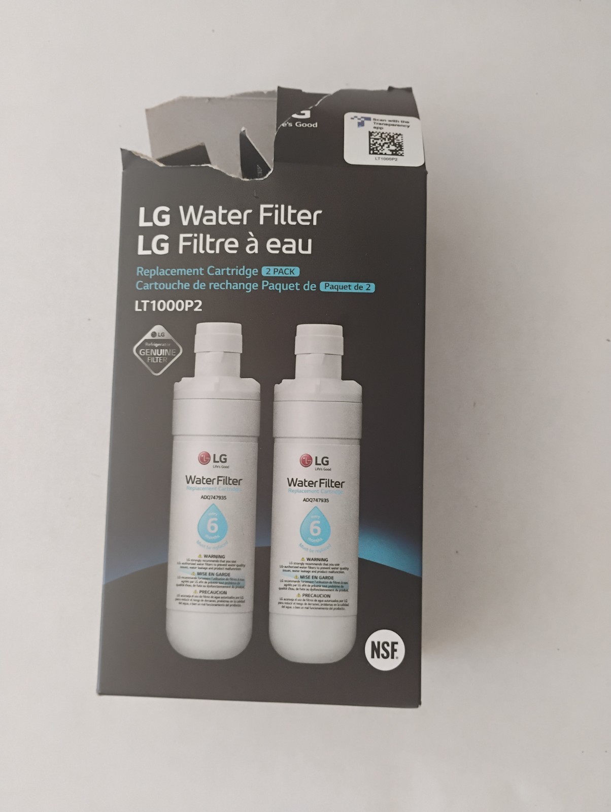 LG Genuine LT1000P PC PCS Refrigerator Water Filter 200 Gallon OEM New