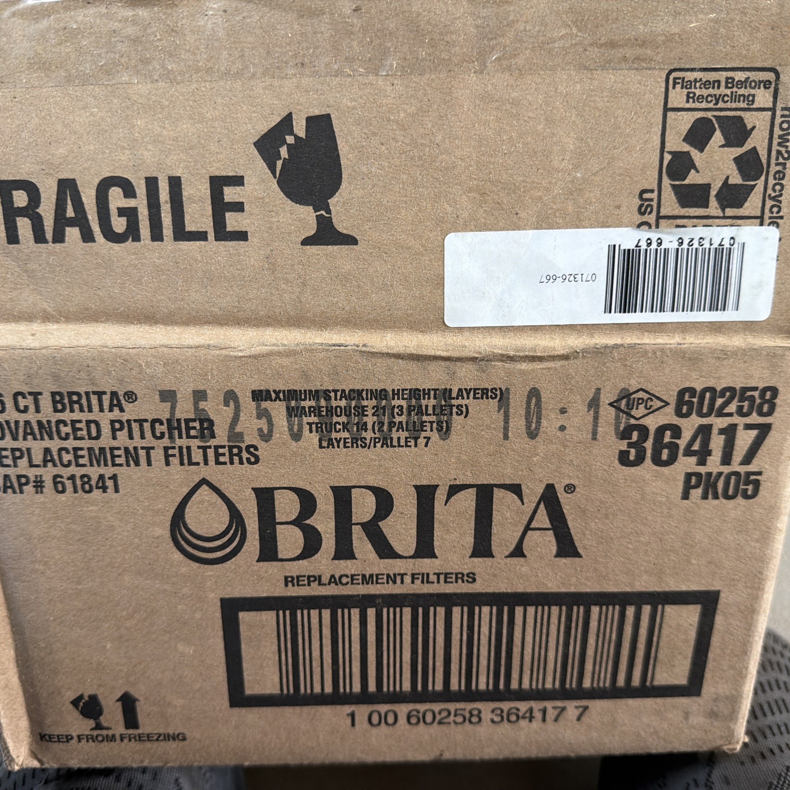 2X Brita Standard Water Filter Replacement 6 Pack White Pitcher Dispenser 36417