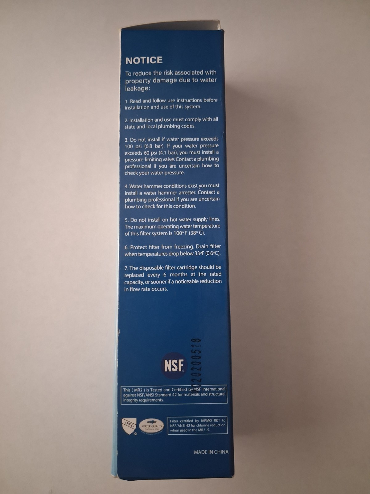 Mariotto MR2 Refrigerator Water Filter LG LT700P ADQ36006101