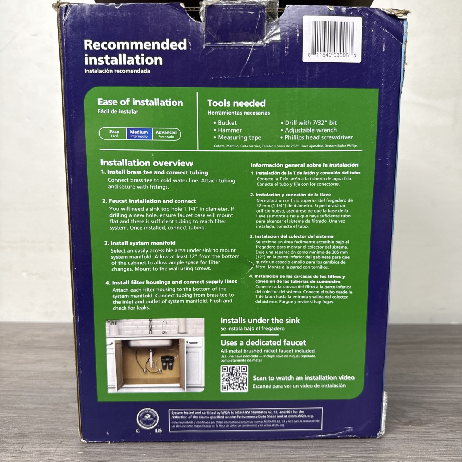 AO Smith Under Sink 2-Stage Water Filter with Faucet (New & UNUSED in Open Box)