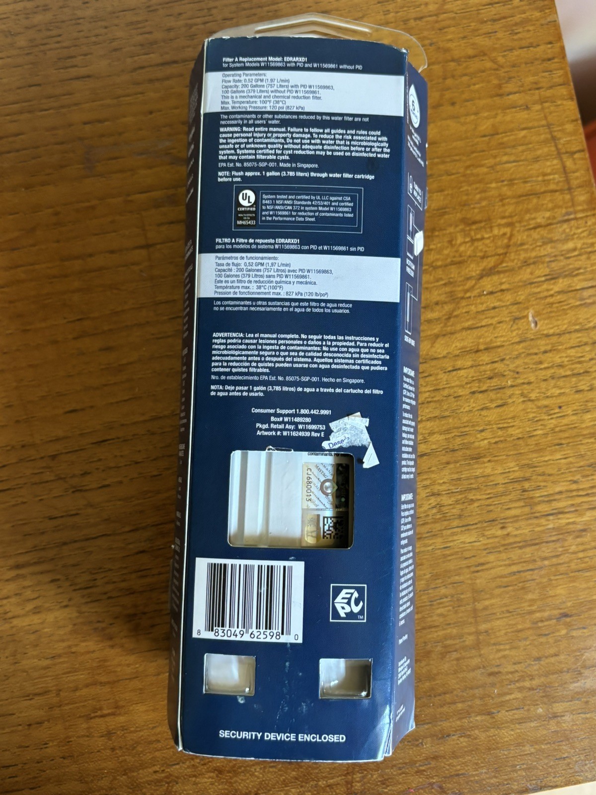 Everydrop by Whirlpool EDRARXD1 Refrigerator Ice Water Filter A Genuine OEM