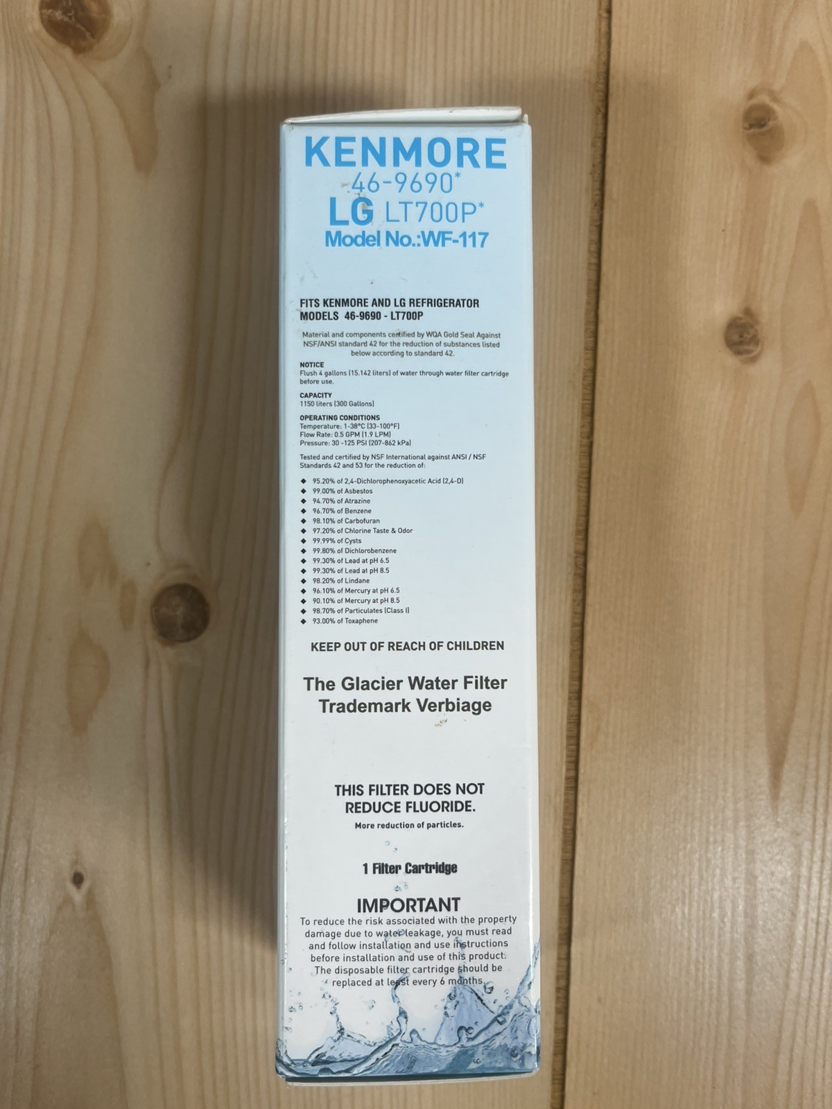 New Kenmore 46-9082 Model # WF117 Replacement Refrigerator Water Filter