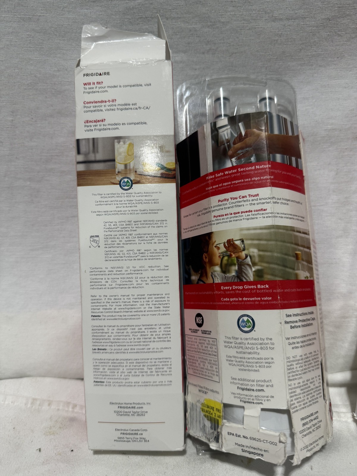 3 Pack Frigidaire WF3CB PureSource 3 Refrigerator Water Ice Filter Genuine OEM